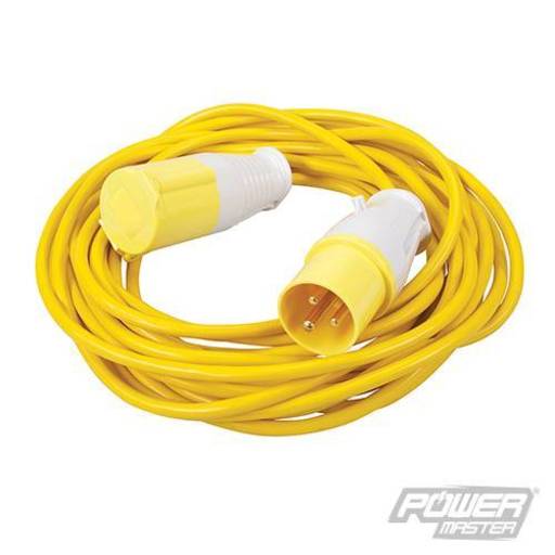 Extension Lead 16 A, 110V, 10 m, 3 pin, Yellow