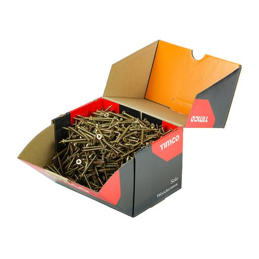 TIMCO Solo Chipboard & Woodscrews - Industry Pack - PZ - Double Countersunk - Yellow (5.0 x 50, Box of 1000)