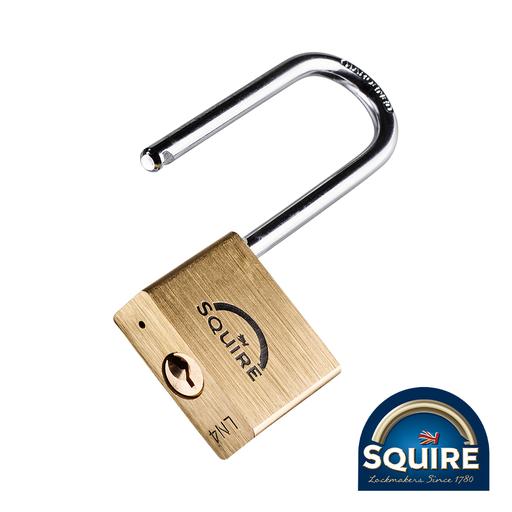TIMCO Premium Brass Lion Padlock - 2.5 Stainless Steel Shackle - Ln4S/2.5 (40mm, Blister Pack of 1)