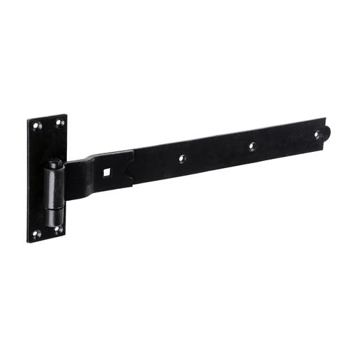 TIMCO Pair Of Cranked Band & Hook On Plates - Black (450mm, Plain Bag of 1)