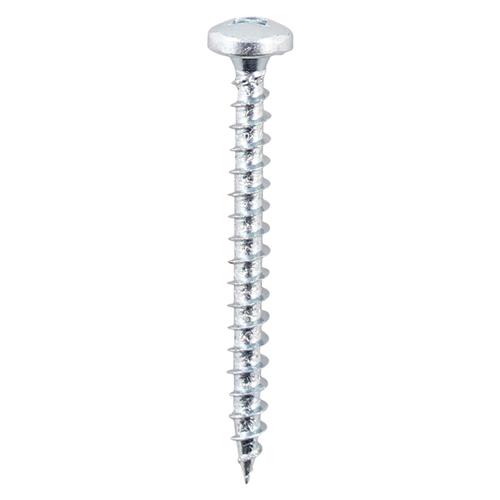 TIMCO Solo Chipboard & Woodscrews - Sq - Pan - Zinc (4.0 x 20, Box of 200)