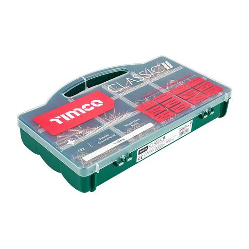 TIMCO Classic Multi-Purpose Screws - Mixed Tray - PZ - Double Countersunk - Yellow (895pcs, Tray of 895)