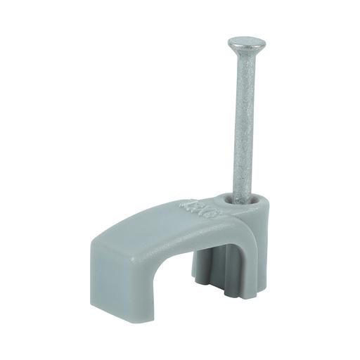 TIMCO Flat Twin & Earth Cable Clips - Grey (To fit 4.0mm, Box of 100)