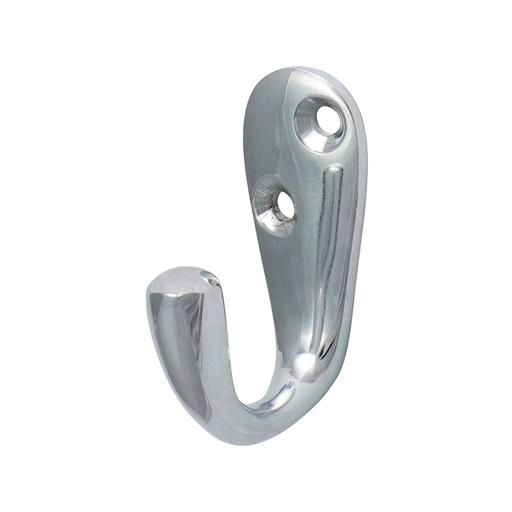 TIMCO Single Robe Hook - Polished Chrome (44 x 18mm, TIMpac of 1)