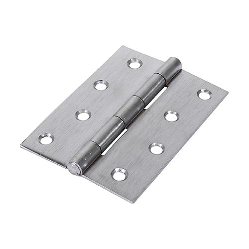TIMCO Plain Butt Hinge - Fixed Pin (1838) - Satin Chrome (100 x 70, Plain Bag of 1)