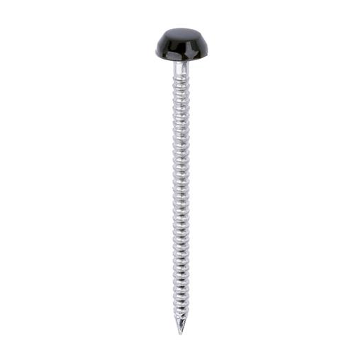 TIMCO Polymer Headed Pins - A4 Stainless Steel - Mahogany (40mm, Box of 250)