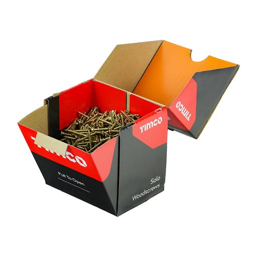 TIMCO Solo Chipboard & Woodscrews - Industry Pack - PZ - Double Countersunk - Yellow (4.0 x 30, Box of 1000)