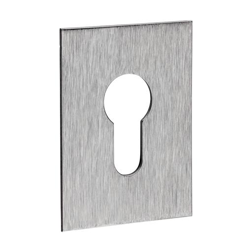 TIMCO Euro Profile Self-Adhesive Escutcheon - Oblong - Satin Stainless Steel (65 x 47, TIMpac of 1)