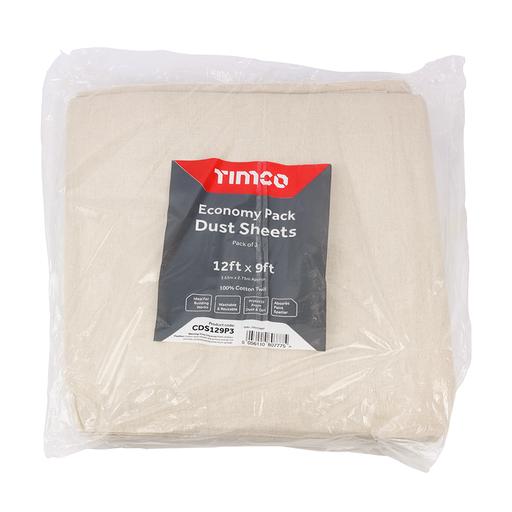 TIMCO Economy Dust Sheets (12ft x 9ft, Bag of 3)