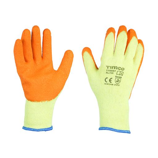 TIMCO Eco-Grip Gloves - Crinkle Latex Coated Polycotton (X Large, Backing Card of 1)