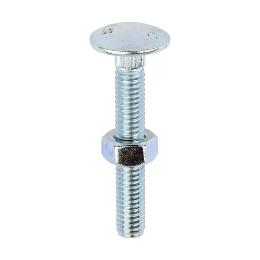 TIMCO Carriage Bolts & Hex Nuts - Zinc (M6 x 40, Box of 200)