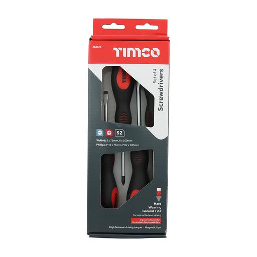 TIMCO Screwdriver Set (4pcs, Box of 4)