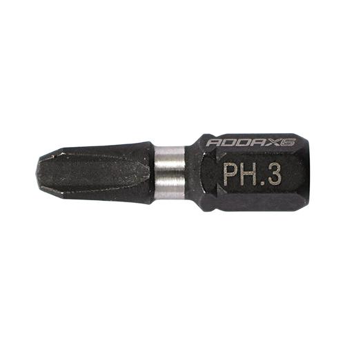 TIMCO Impact Driver Bits - PH (No.3 x 25, Handy Bit Pack of 10)
