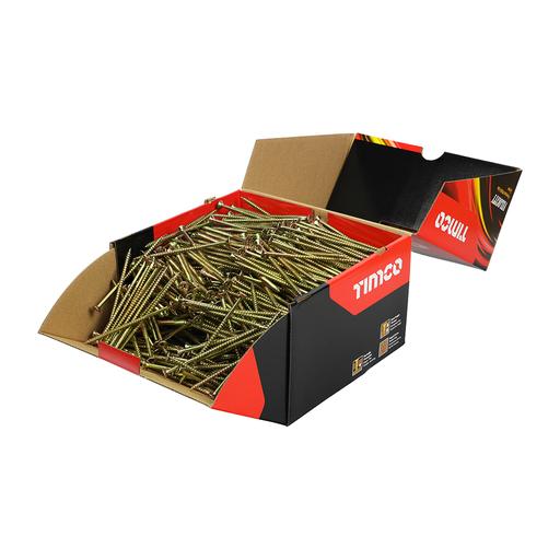TIMCO Velocity Premium Multi-Use Screws - PZ - Double Countersunk - Yellow (5.0 x 100, Box of 1000)