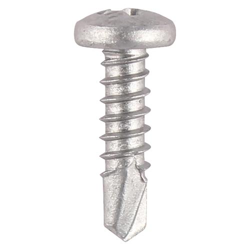 TIMCO Window Fabrication Screws - Pan - PH - Self-Tapping - Self-Drilling Point - Martensitic Stainless Steel & Silver Organic (4.2 x 19, Box of 1000)
