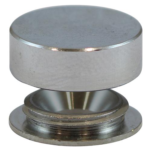 TIMCO Threaded Screw Caps - Solid Brass - Satin Chrome (18mm, TIMpac of 4)