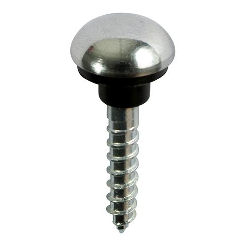 TIMCO Mirror Hanging Screws - Zinc - Chrome Dome (8 x 1 1/4, Box of 200)