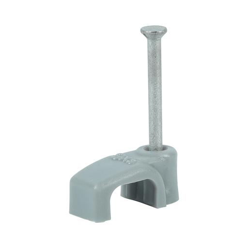 TIMCO Flat Twin & Earth Cable Clips - Grey (To fit 1.5mm, Box of 100)