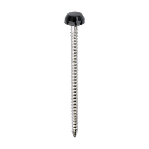 TIMCO Polymer Headed Pins - A4 Stainless Steel - Anthracite Grey (40mm, Box of 250)