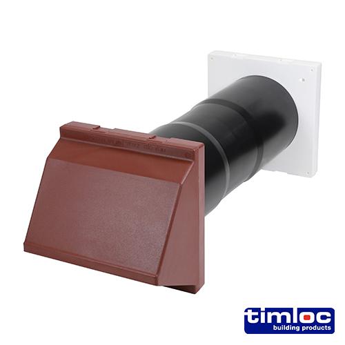 TIMCO Timloc Aero Core Through-Wall Ventilation Set Cowl And Baffle - Brown - Acv7Cbr (127 x 350, Bag of 1)
