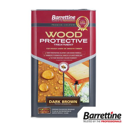 TIMCO Wood Protective Treatment - Dark Brown (5L, Tin of 1)
