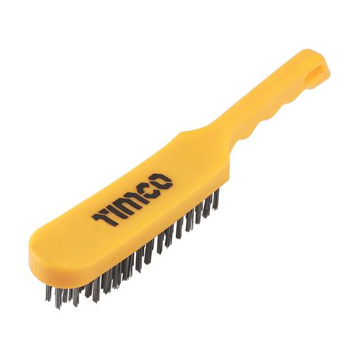 TIMCO Plastic Handle Scratch Brush - Steel (6 Rows, Unit of 1)