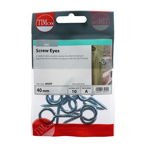 Eyes Screw, 40mm, 10pk