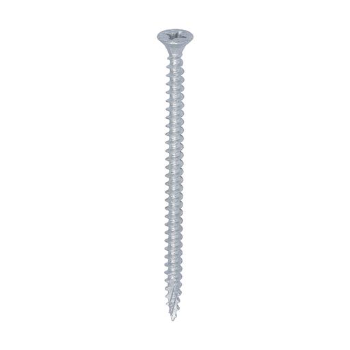 TIMCO C2 Exterior Strong-Fix - PZ - Double Countersunk With Ribs - Twin-Cut - Silver (4.0 x 70, Box of 200)