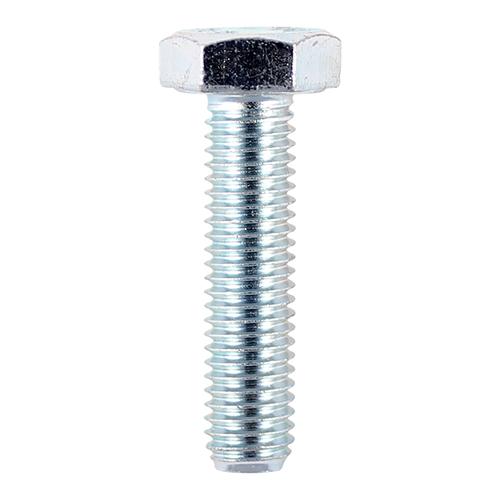 TIMCO Set Screws - Grade 8.8 - Zinc (M12 x 60, Box of 100)