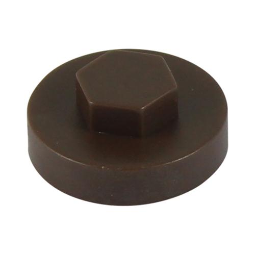 TIMCO Hex Head Cover Caps - Vandyke Brown (16mm, Bag of 1000)