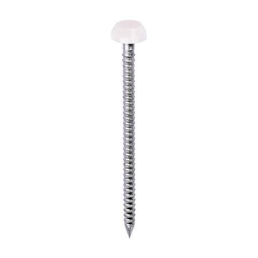 TIMCO Polymer Headed Pins - A4 Stainless Steel - Cream (40mm, Box of 250)