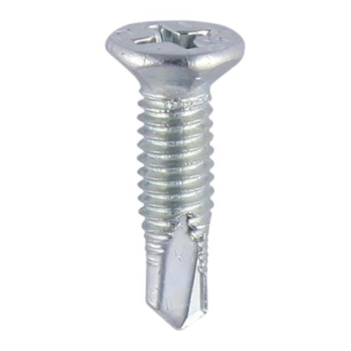 TIMCO Window Fabrication Screws - Countersunk Facet - PH - Metric Thread - Self-Drilling Point - Zinc (M4 x 16, Box of 1000)