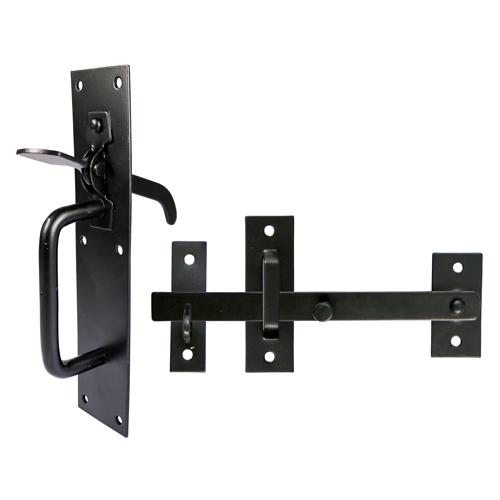 TIMCO Suffolk Latch - Medium Duty - Black (205 x 45mm, TIMbag of 1)