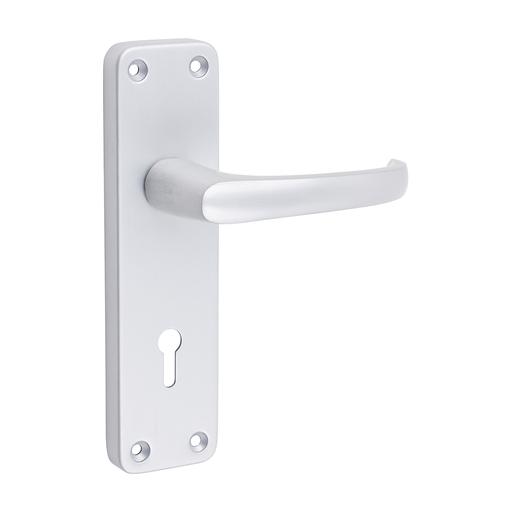 TIMCO Contractors Lever Lock Handles - Satin Anodised Aluminium (154 x 40, Blister Pack of 1)