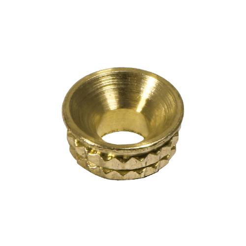 TIMCO Knurled Inset Screw Cups - Solid Brass (To fit 5.5, 6.0 Screw, TIMpac of 8)