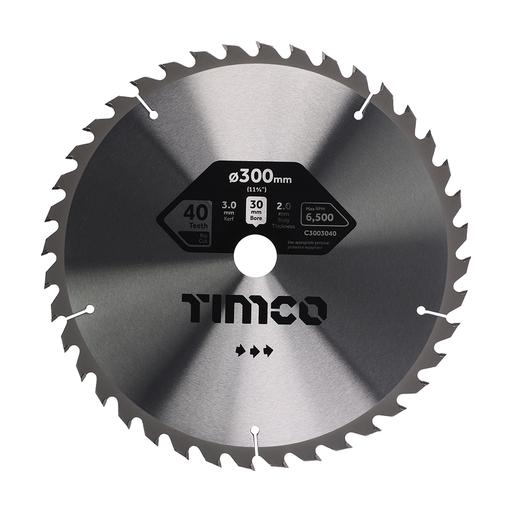 TIMCO Circular Saw Blade - Trimming/Crosscut - Medium/Fine (300 x 30 x 80T, Clamshell of 1)