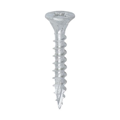 TIMCO C2 Exterior Strong-Fix - PZ - Double Countersunk With Ribs - Twin-Cut - Silver (6.0 x 40, Box of 200)