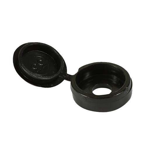 TIMCO Hinged Screw Caps - Small - Black (To fit 3.0 to 4.5 Screw, TIMpac of 100)