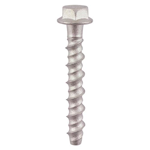 TIMCO Masonry Bolts - Hex Flange - Exterior - Silver (6.0 x 50, TIMpac of 4)