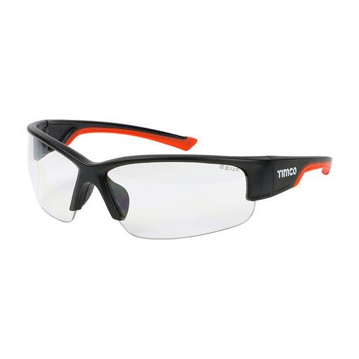 TIMCO Premium Safety Glasses - Clear (One Size, Bag of 1)