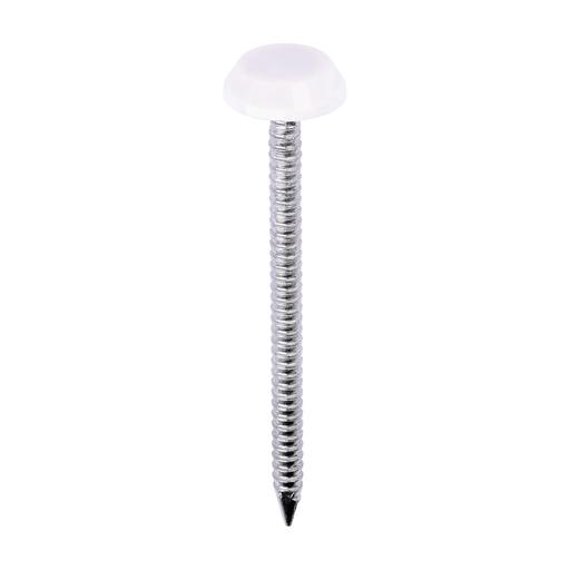 TIMCO Polymer Headed Nails - A4 Stainless Steel - Cream (50mm, Box of 100)