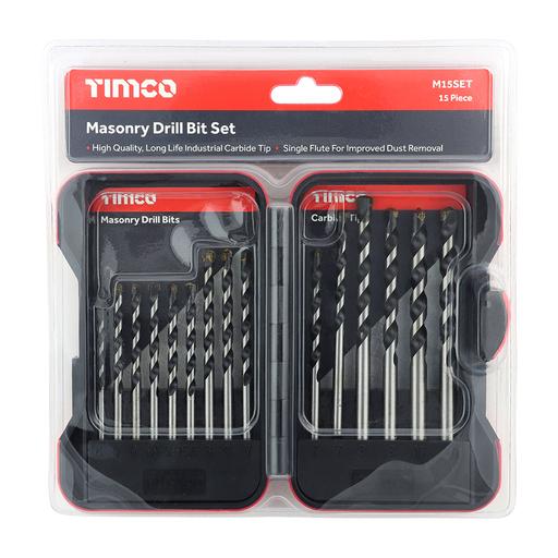 TIMCO Masonry Drill Bit Set (15pcs, Case of 15)