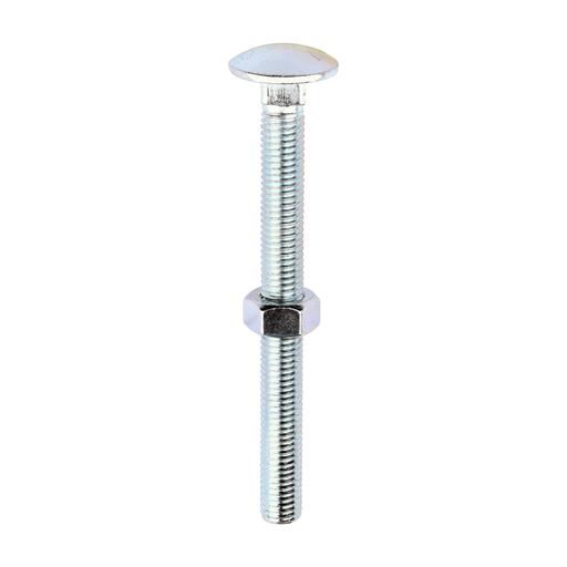 TIMCO Carriage Bolts & Hex Nuts - Zinc (M12 x 130, Box of 10)