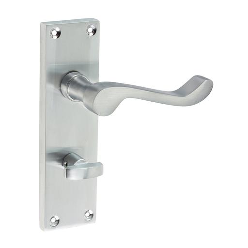 TIMCO Victorian Scroll Bathroom Handles - Satin Chrome (152 x 42, Blister Pack of 1)