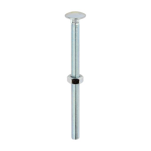 TIMCO Carriage Bolts & Hex Nuts - Zinc (M10 x 150, Box of 25)