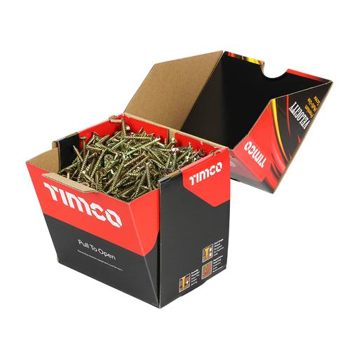 TIMCO Velocity Premium Multi-Use Screws - PZ - Double Countersunk - Yellow (4.0 x 40, Box of 1000)
