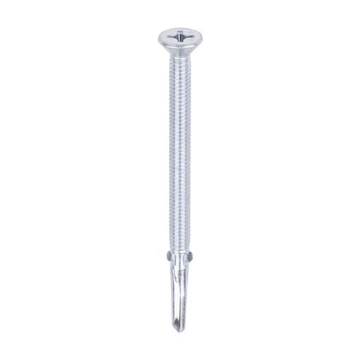 TIMCO Metal Construction Timber To Heavy Section Screws - Countersunk - Wing-Tip - Self-Drilling - Zinc (5.5 x 85, Box of 100)