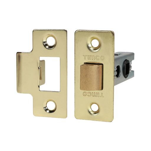 TIMCO Economy Tubular Latch - Electro Brass (67 case / 45 backset, Plain Bag of 1)