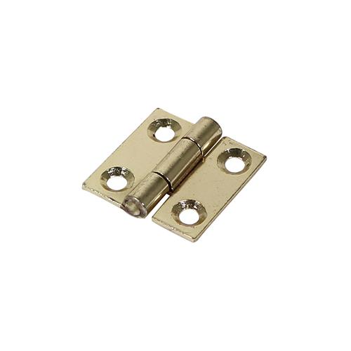 TIMCO Plain Butt Hinge - Fixed Pin (1838) - Electro Brass (25 x 25, Plain Bag of 1)