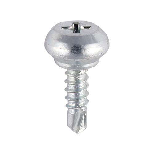 TIMCO Weather Bar Screws - Nipple Head - PH - Self-Tapping Thread - Self-Drilling Point - Zinc (4.0 x 13, Box of 1000)